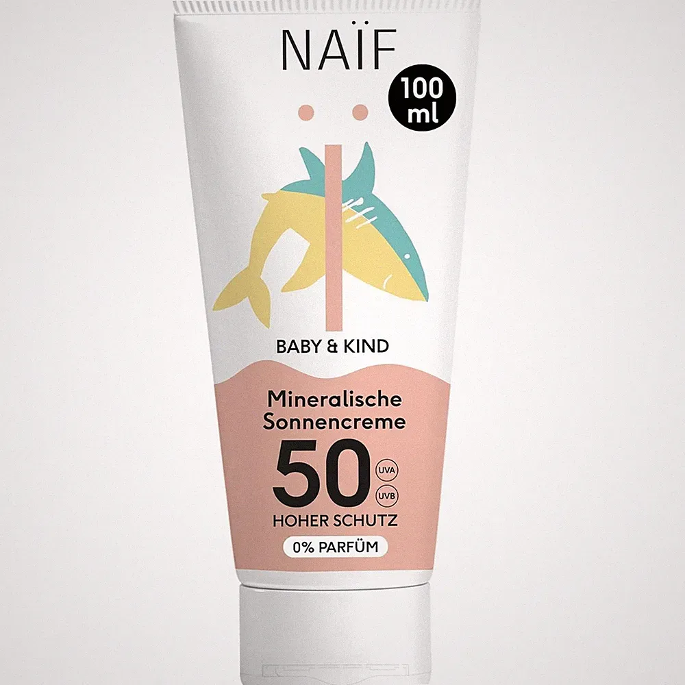 Naïf Mineralische Sonnencreme SPF50 für Babys & Kinder - Creme - 0% Parfum 100ML