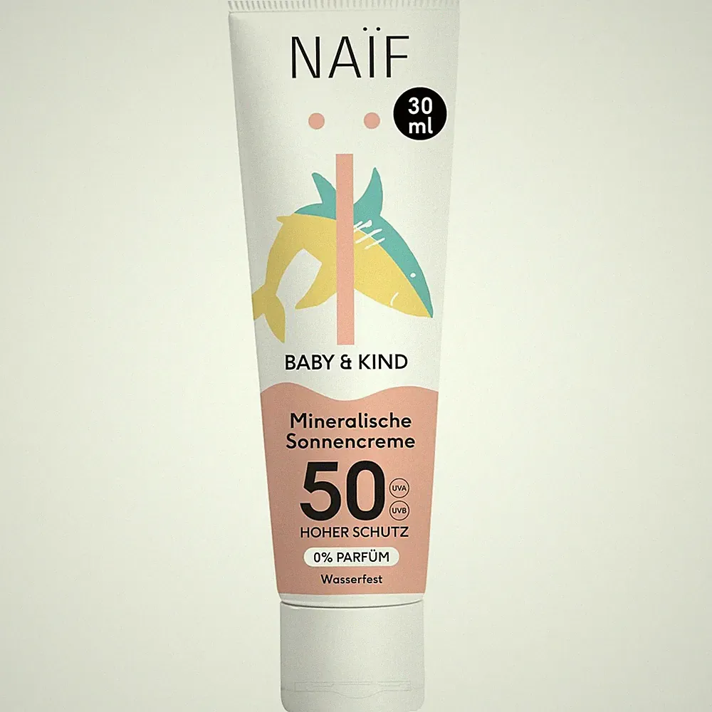 Naïf - Sonnencreme Auf Mineralischer Basis - Für Baby & Kind - LSF 50-0% Parfüm