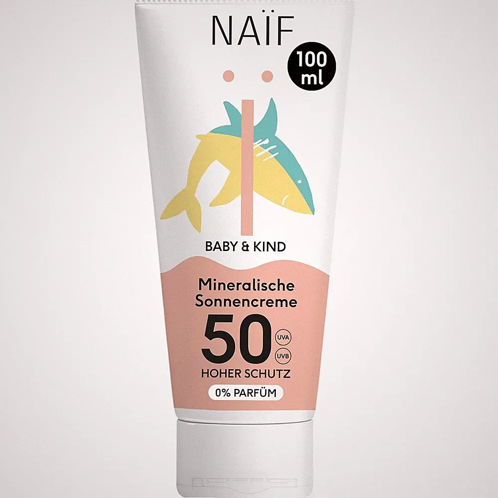 Naïf Sonnencreme Mineralisch Baby & Kind LSF 50, 100Ml | 0% Parfüm, UVA Und UVB