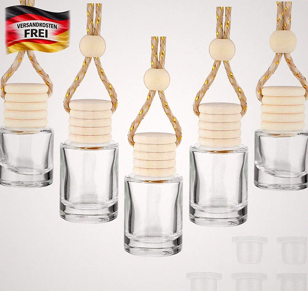 Nachfüllbare Auto-Parfümflaschen 8 ml transparent wiederverwendbar für Zuhause &