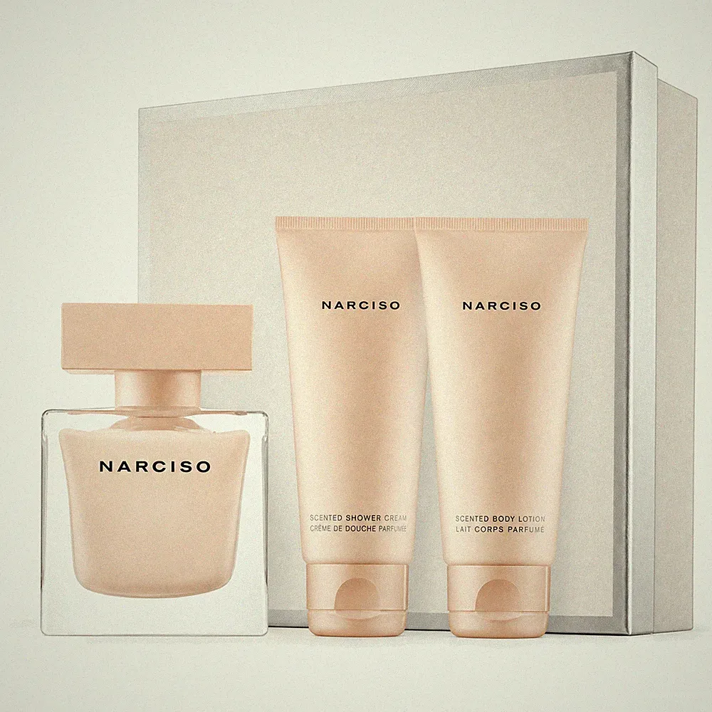 Narciso Rodriguez NARCISO EDP Poudrée Set mit 2x Pflege 50ml+50ml+50ml