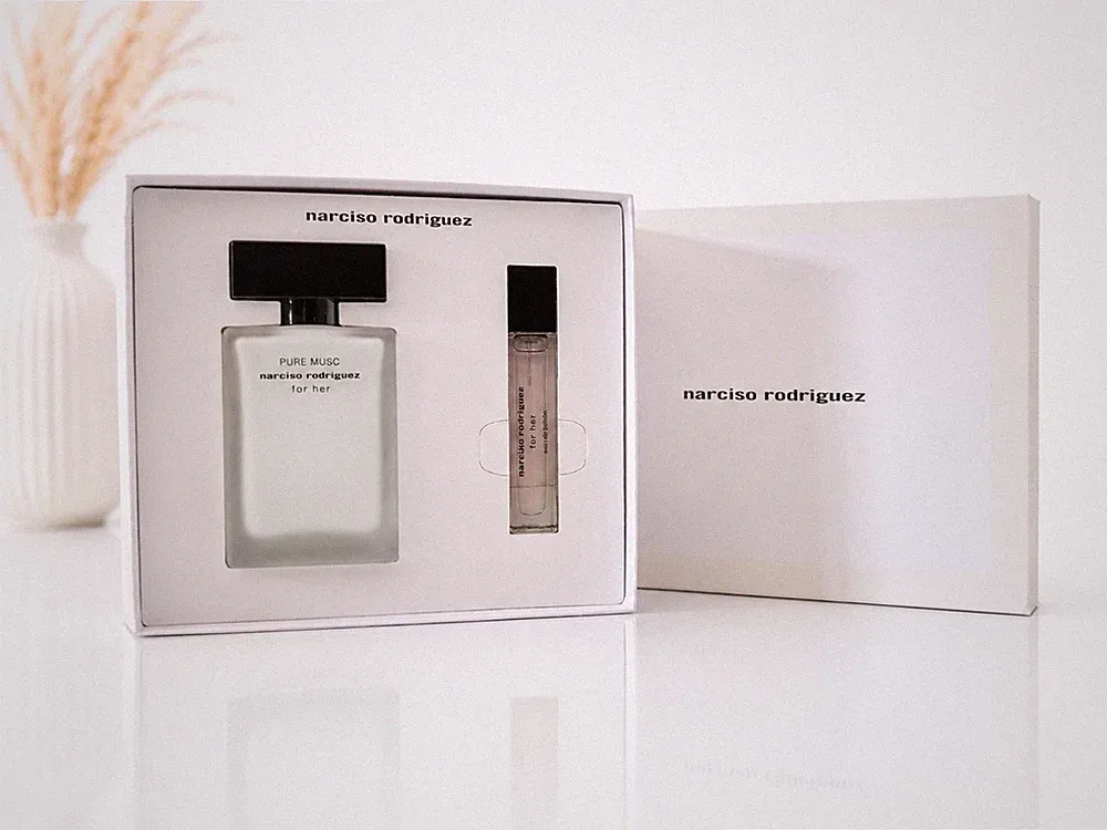 Narciso Rodriguez Pure Musc 50ml EDP + For Her 10ml EDT Mini Geschenkset Neu