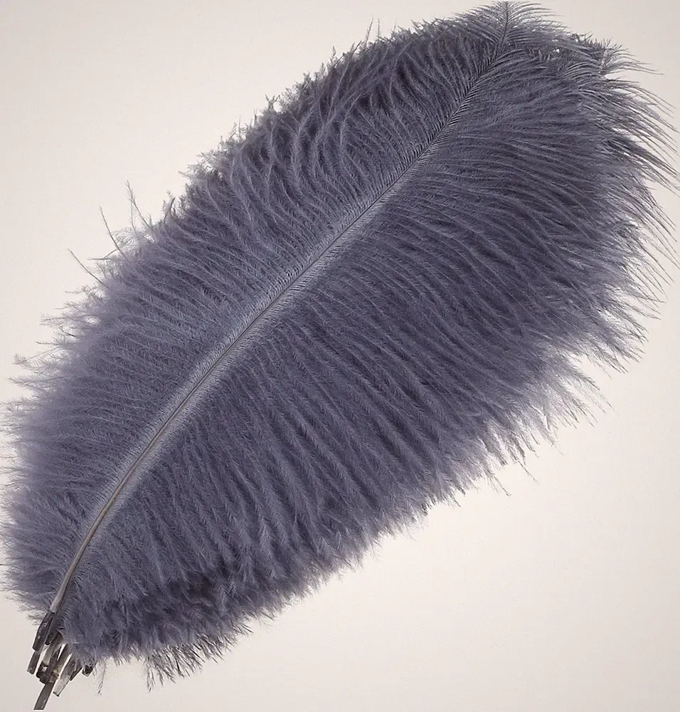 Natürliche Straußenfedern Hochzeit Party Fest Tisch Deko 10 Stück 25-30 cm Grau