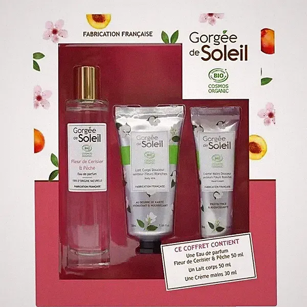 Natürliches Eau de Parfum Set Bio Sonnenschluck Kirschblüte und Pfirsich