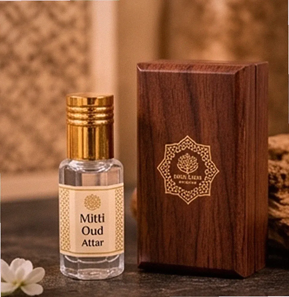 Natürliches Mitti Oud Attar Öl: Alkoholfreies Parfümöl (2ml|3ml|5ml|12ml)