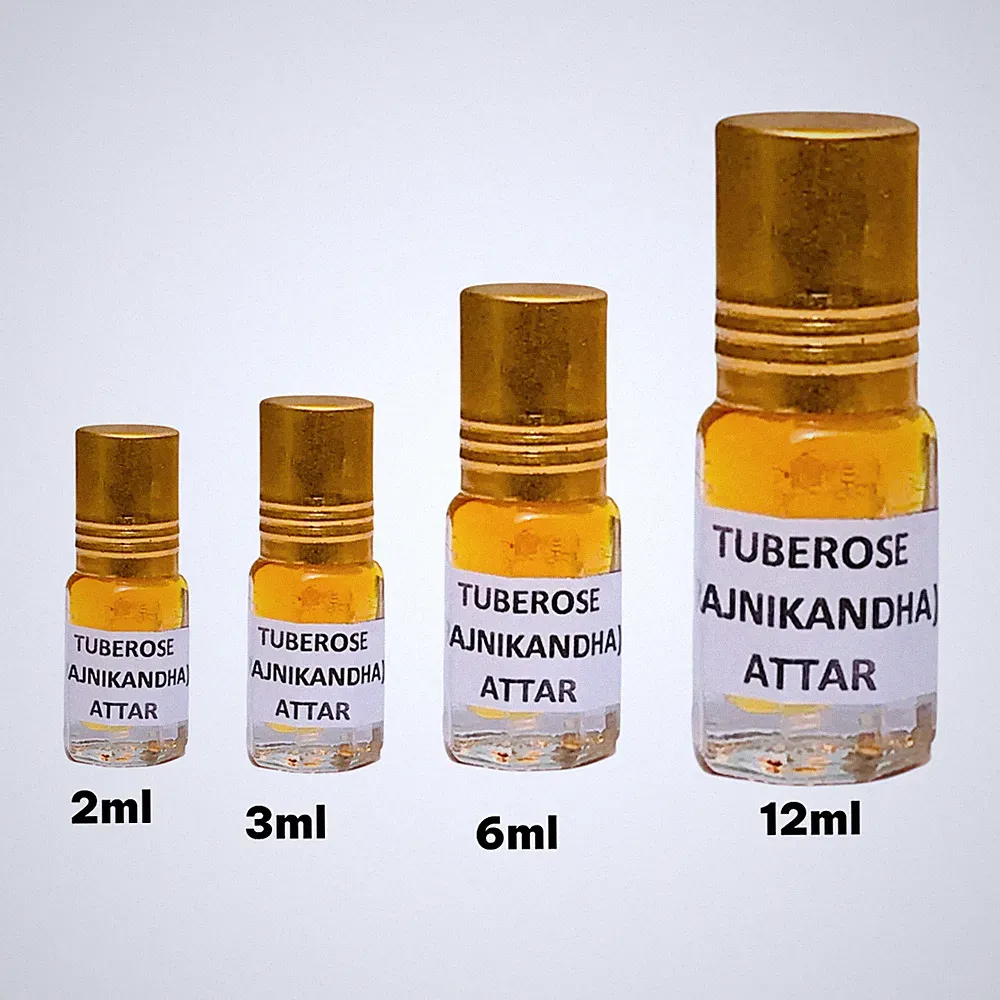 Natürliches Tuberose Attar: Alkoholfreies Parfümöl 2ml, 3ml, 6ml, 12ml, 24ml