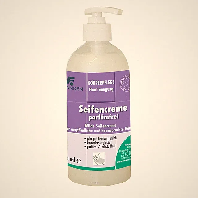 Natur Seifencreme parfümfrei, 500 ml in Spenderflasche - Handseife Flüssigseife