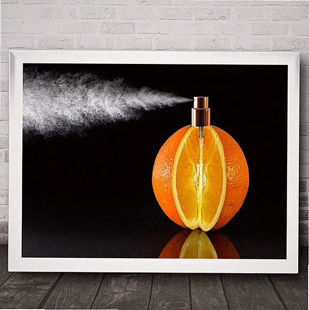 Natural Orange Conceptual Parfum Spanien Dampfspray Rauch Obst Kunstdruck