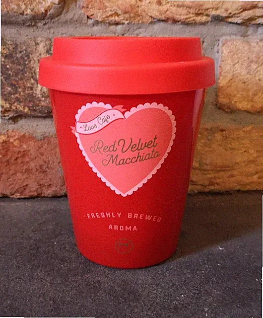 Neu DW Home Rot Samt Herz Kerze Kaffee Duft Glas Tasse Groß Tk Maxx Cupcake