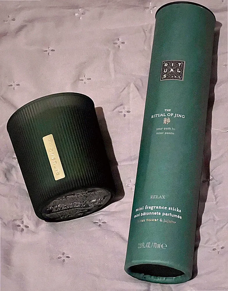 NEU Rituals of Jing Room Set - Duftstäbchen 70 ml - dazu Kerze 140 Gramm
