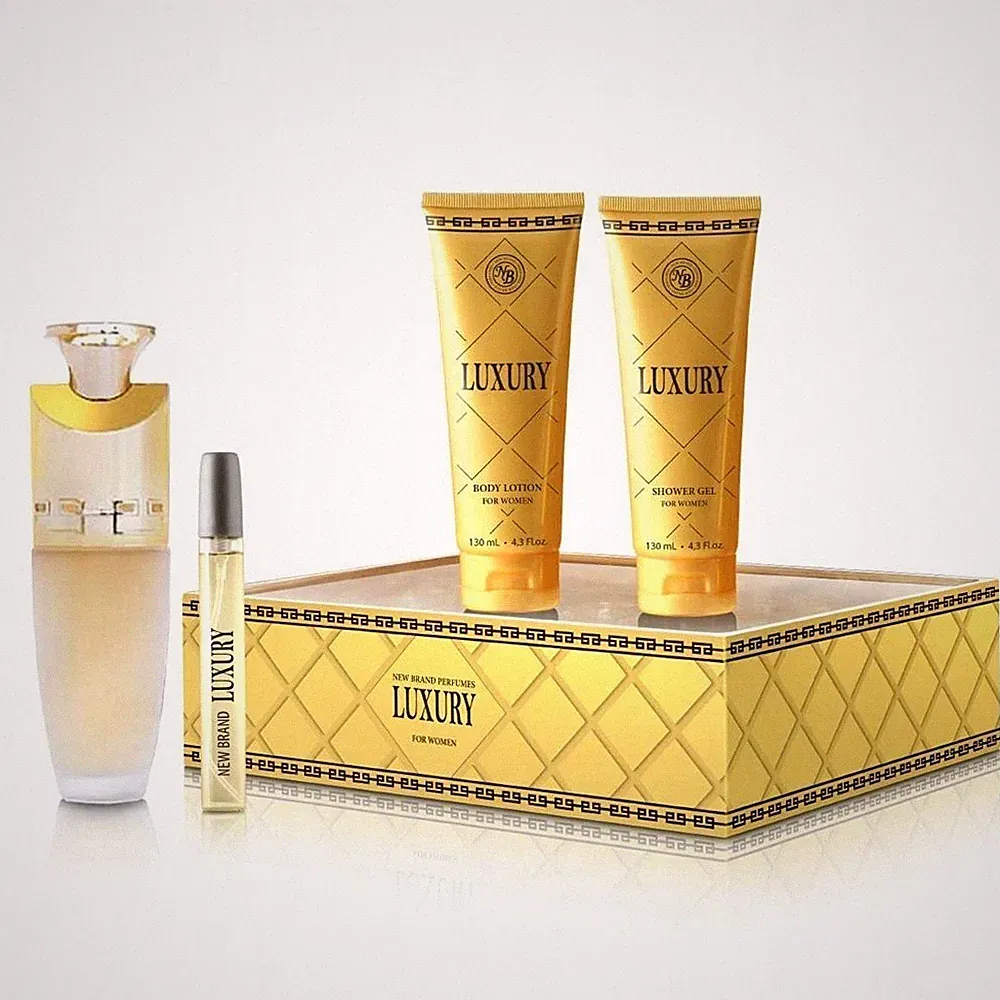 New Brand Luxury Women Geschenkset 4-teilig EdP 100ml + Body Lotion