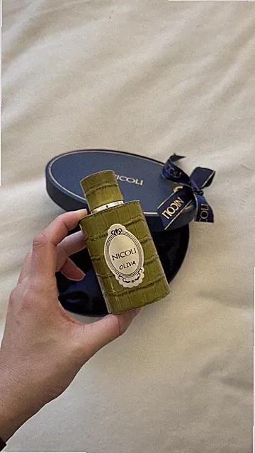 Nicoli Damen Luxus Parfum Oliva Unisex Grün Leder Flakon Pepper Rose 75ml