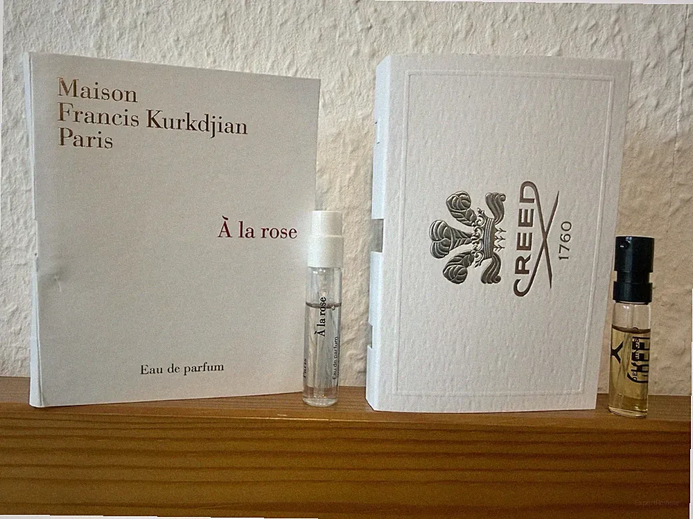 Nischendüfte M. Fr. Kurkdjian Paris À La Rose, 2 ml und Creed Delphinius. Nische