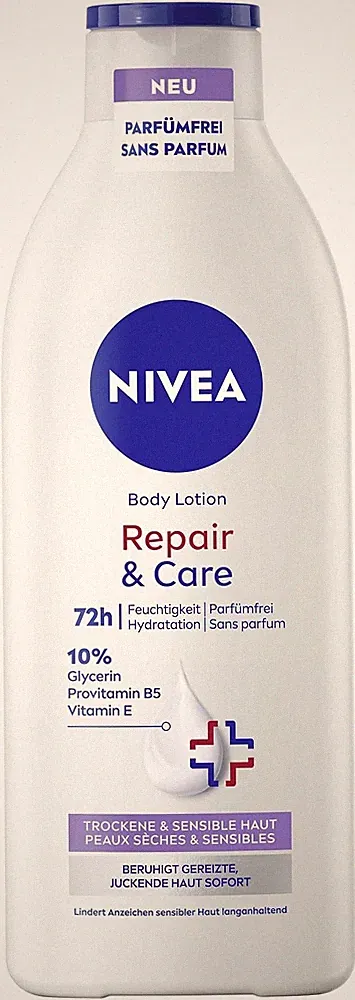 Nivea Bodylotion Repair Care 400ml Parfümfrei Glycerin Provitamin B5 Sensibel