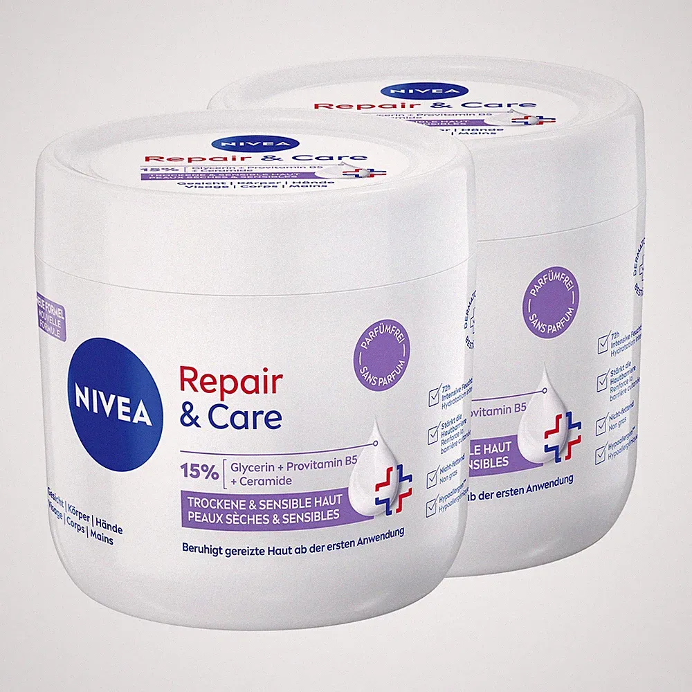 NIVEA Repair & Care Creme-Tiegel Parfümfrei 400ml