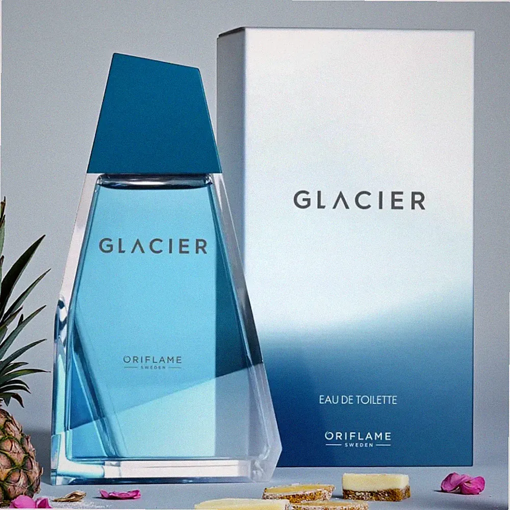 Oriflame Glacier Herren Toilette EDT Spray Ananas Minze Citrus Maskulin Parfum