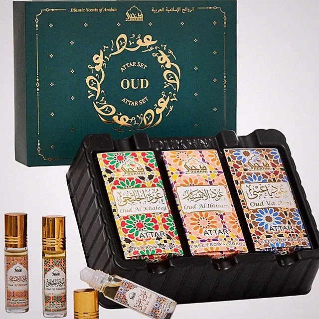 Oud Attar Öl Set von Dukhni | Arabische Parfümöle für Herren und 6 ml (3er Pack)