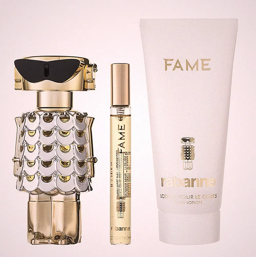 Paco Rabanne Fame Eau de Parfum Set 80 ml + 10 ml + 100 ml Körperlotion OVP NEU