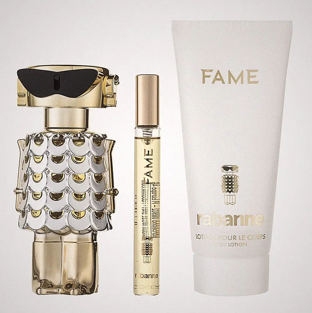 Paco Rabanne Fame Eau de Parfum Set 80 ml + 10 ml + 100 ml Körperlotion OVP NEU