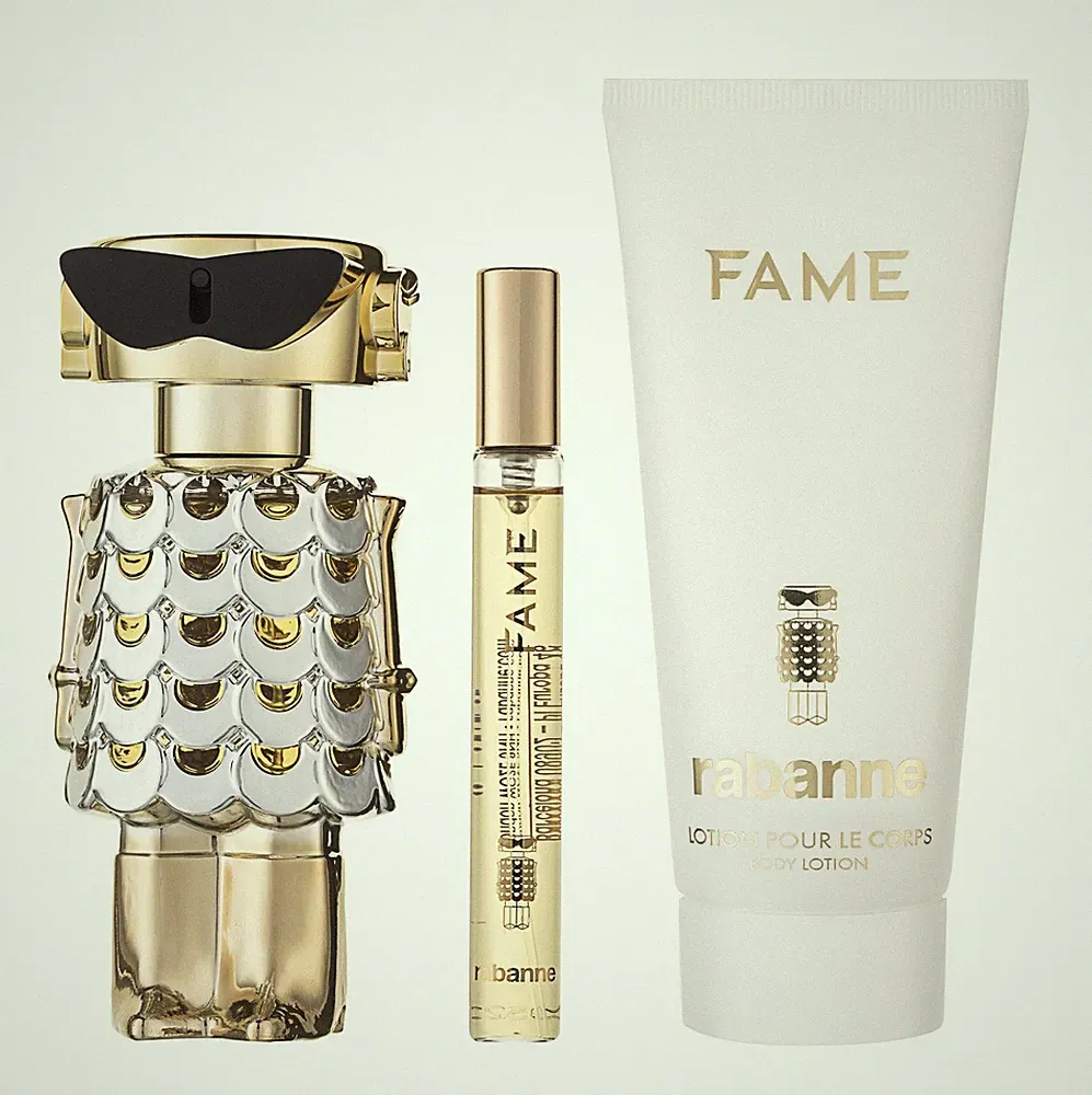 Paco Rabanne Fame Eau de Parfum Set 80 ml + 10 ml + 100 ml Körperlotion OVP NEU