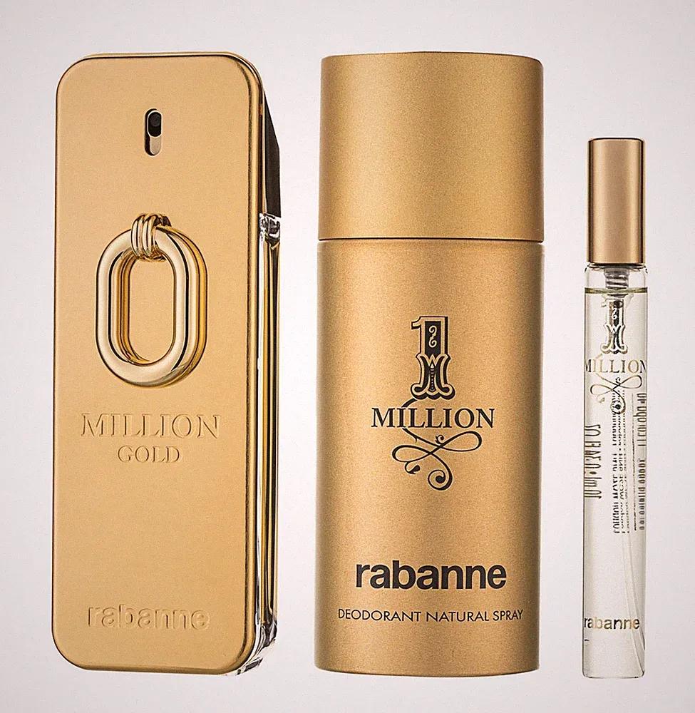 Paco Rabanne Million Gold EDP Intense Set 100ml + 150ml Deo + 10ml OVP NEW
