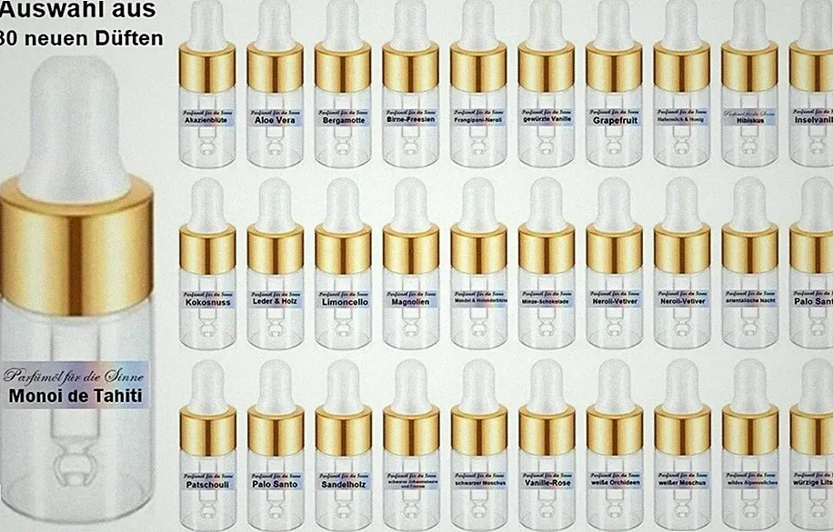 Parfüm Öl Frankreich Parfümöl Probeflasche mit Pipette 30 neue Düfte GP1L=996€