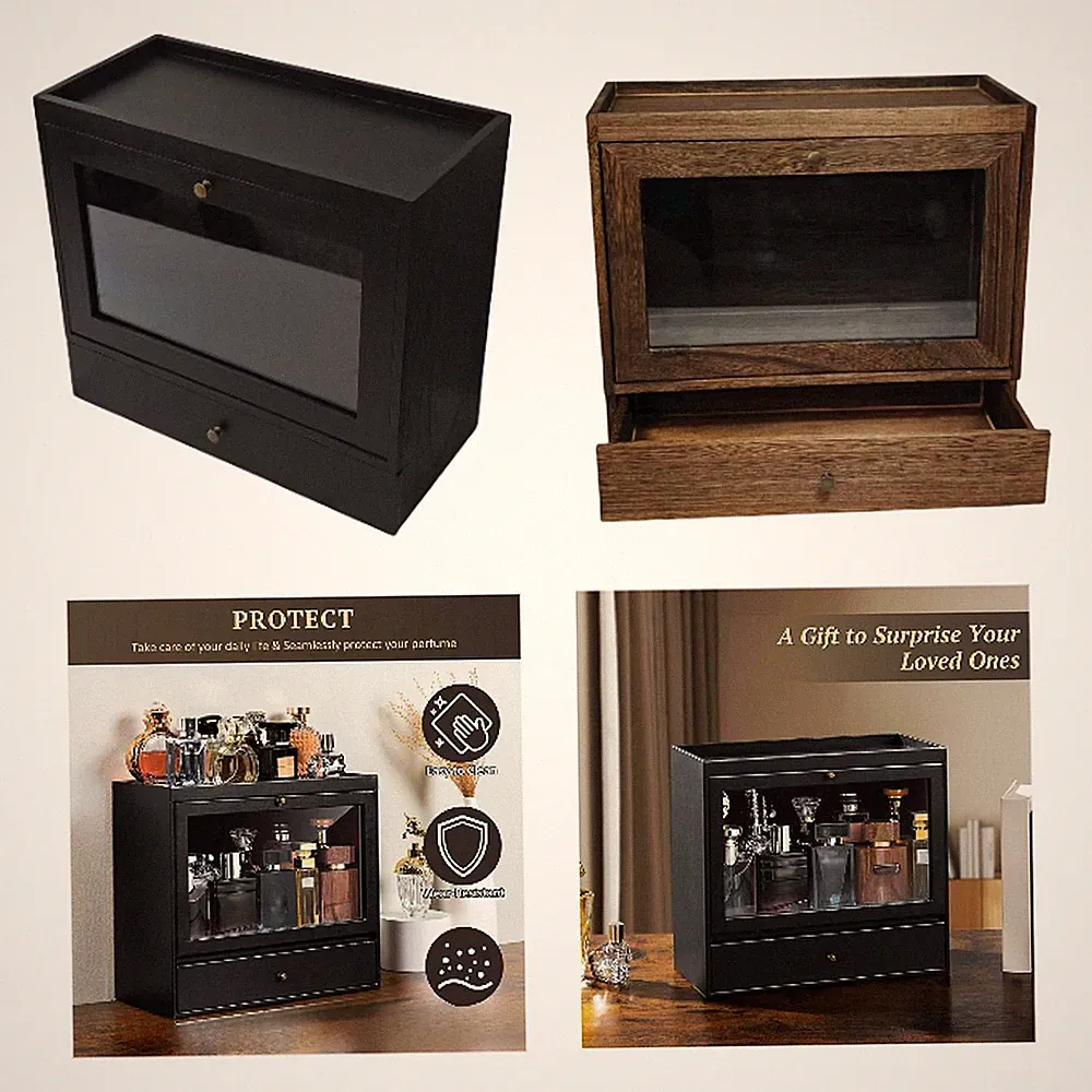 Parfüm Organizer für Herren Kosmetik Vitrine Große Kapazität Display Box