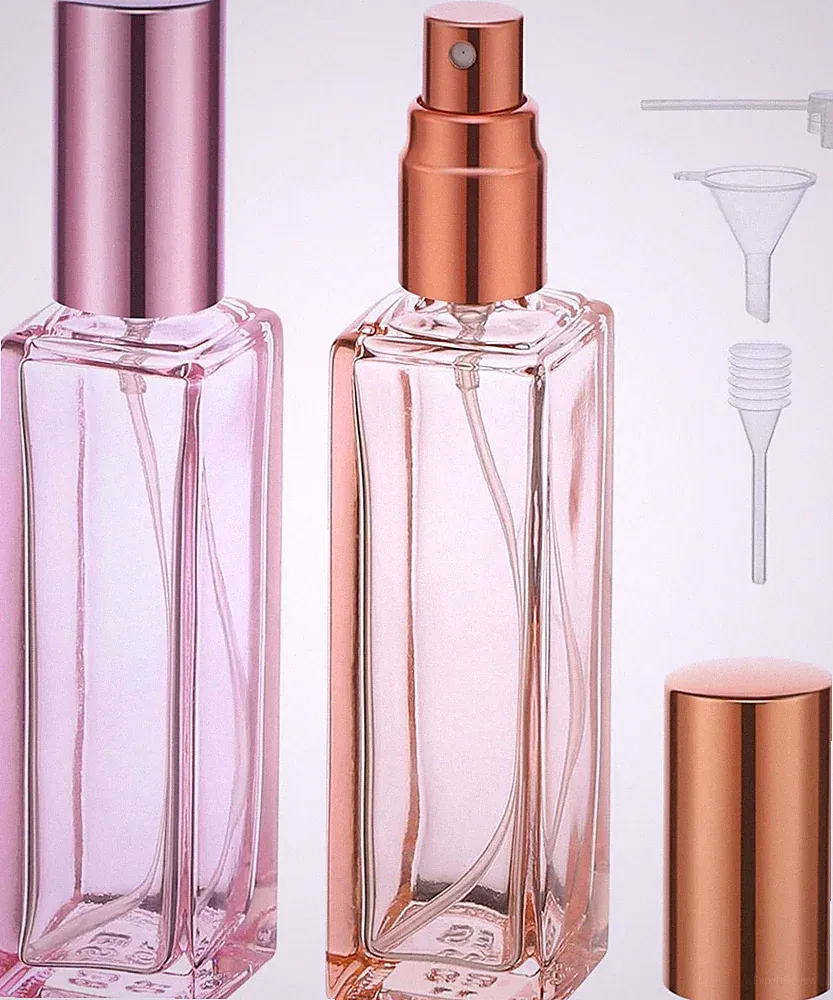 Parfüm Zerstäuber Nachfüllbar 20ml 2 Stück für Unterwegs Rosa Orange Herren