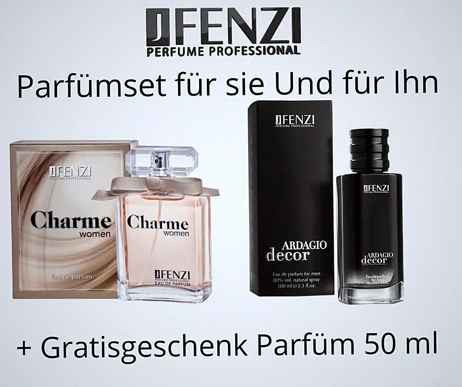 Parfümset JFenzi Charme Woman & Ardagio Decor Eau de Parfum 100 ml + GRATIS 50ml