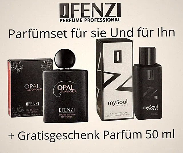 Parfümset JFenzi Opal Glamour & MySoul Homme 100 ml + GRATIS 50ml