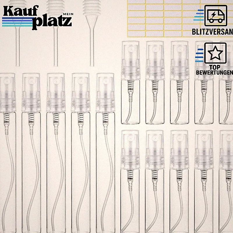 Parfümzerstäuber 15 Stück Nachfüllbar Mini Sprühflasche 3ml-10ml Transparent