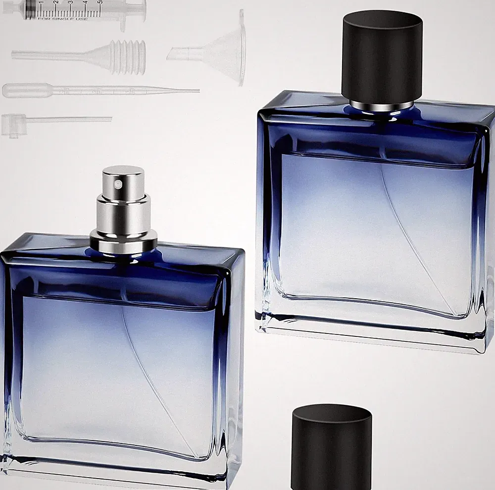Parfümzerstäuber, 2 Stück 100ml Mini Parfum Zerstäuber Blau, Portable Par