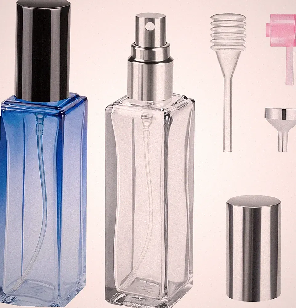 Parfümzerstäuber 2 Stück Nachfüllbar 20ml Klare Sprühflasche für Reisen