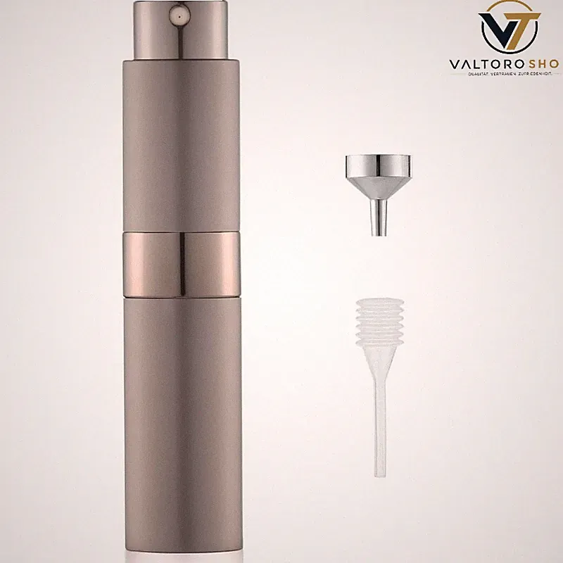 Parfümzerstäuber Nachfüllbar Aluminium 8ml Braun Reise für Damen Herren