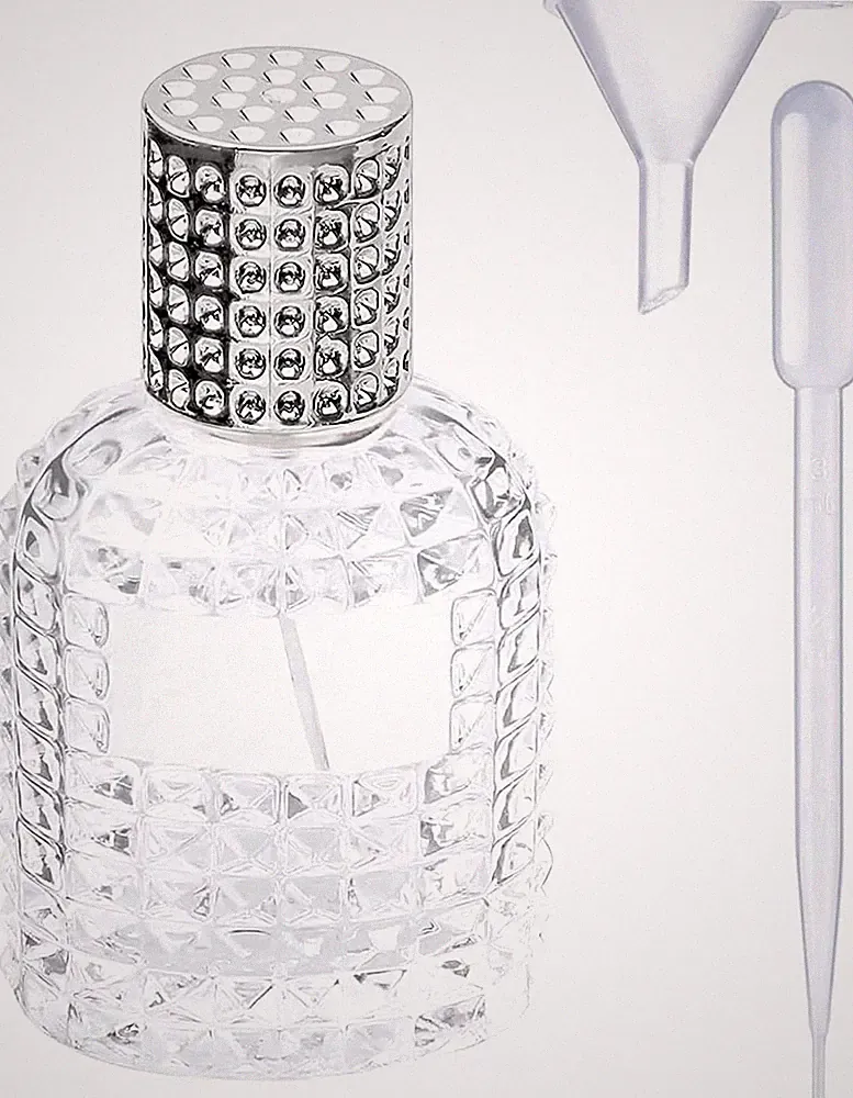 Parfümzerstäuber Nachfüllbar Reise Parfümflakon Silber 50ml für Unterwegs