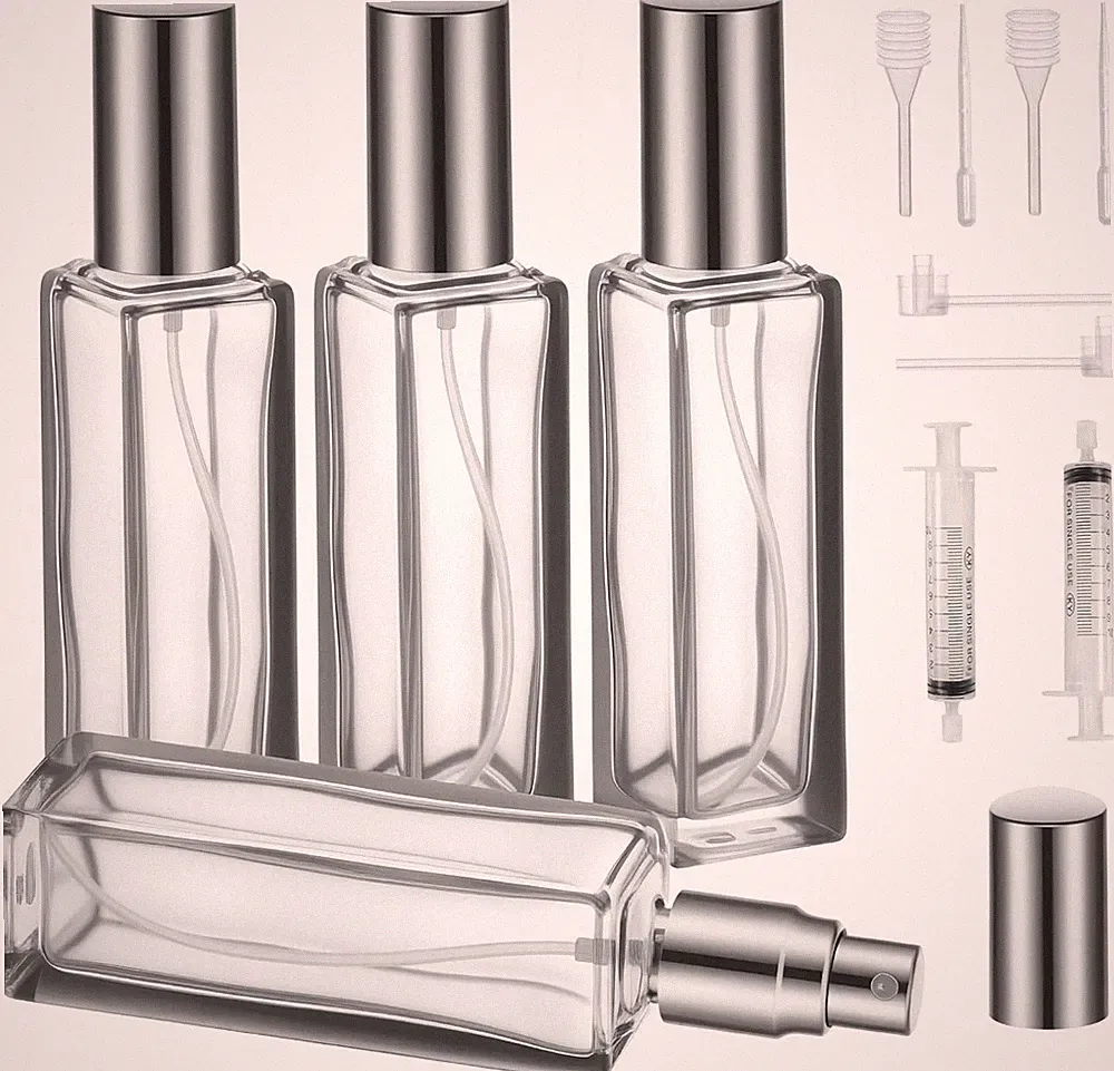 Parfümzerstäuber Set 20 ml Nachfüllbar für Reisen und Alltag, Glas, Feinzerstäub