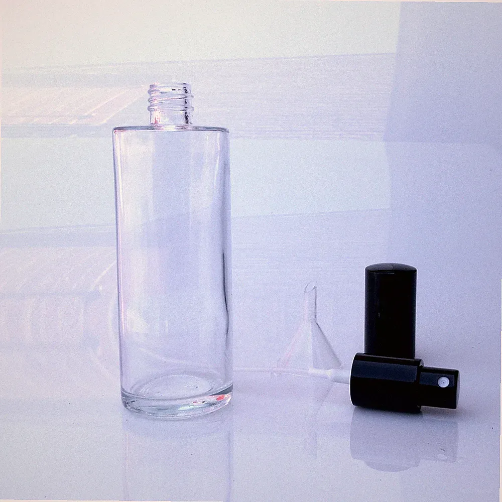 Parfum Flakon -GLAS- leere Flasche mit Trichter -50ml-BLACK-501B
