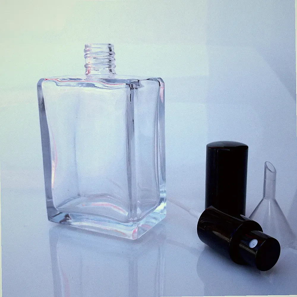 Parfum-Flakon-Parfum-Flasche-100ml-GLAS-leer-BLACK-10010B