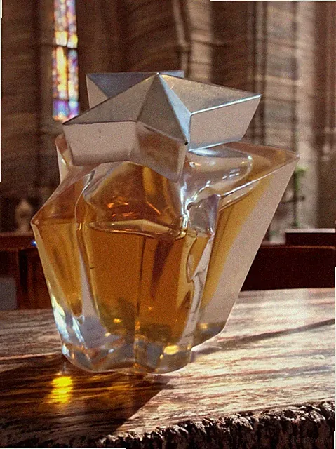 Parfum Miniatur Flakon Stern Mugler Vintage, Glas und Metalldeckel