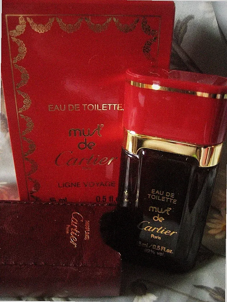 Parfum 🎆 Must de Cartier Eau de Toilette 15ml Leder - Etui Ligne Voyage OVP neu