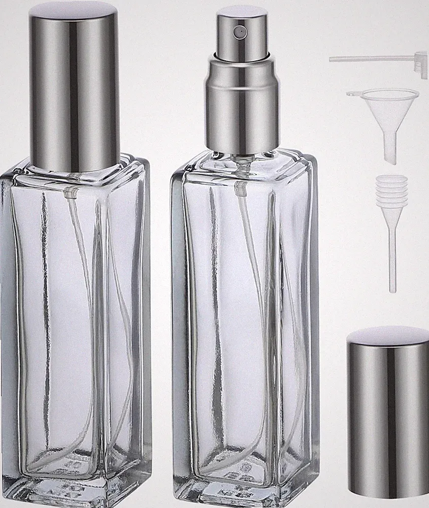 Parfum Zerstäuber 20ml 2 Stück Sprühflasche Glas Rauchgrau für Unterwegs Party