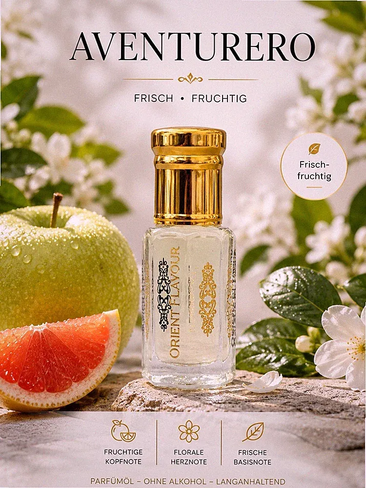 Parfumöl 6ml – Alkoholfrei – Frisch Fruchtig Holzig – Unisex AVENTURERO