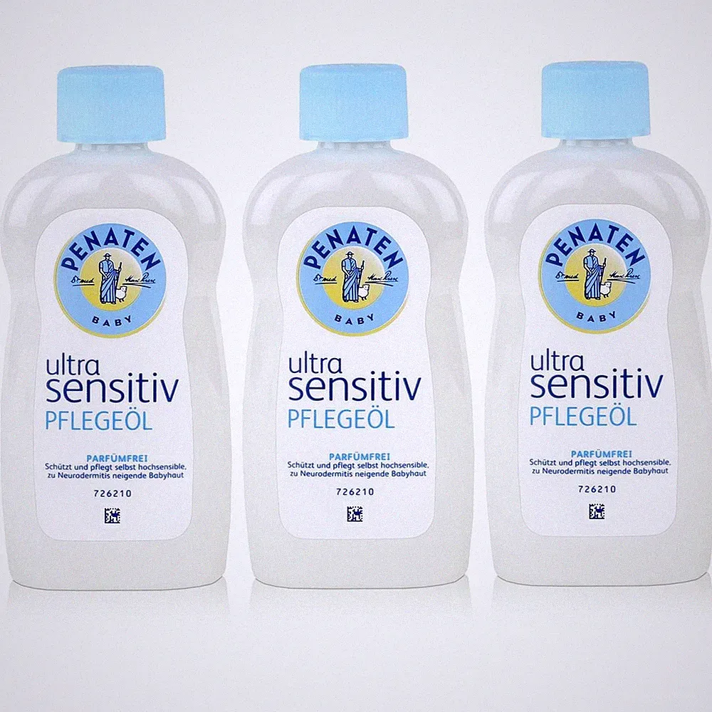 Penaten Baby ultra sensitiv Pflegeöl 200ml - Parfümfrei (3er Pack)