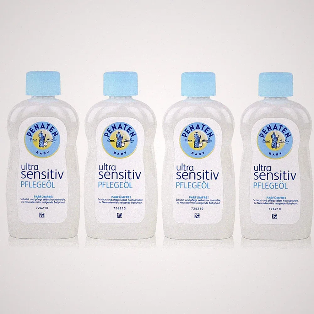 Penaten Baby Ultra Sensitiv Pflegeöl parfümfrei Körperöl empf. Haut 4 x 200ml