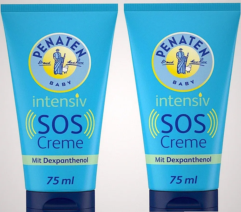 Penaten SOS Baby Wundschutzcreme Creme mit Dex-Panthenol ohne Parfüm 2x 75ml NEU