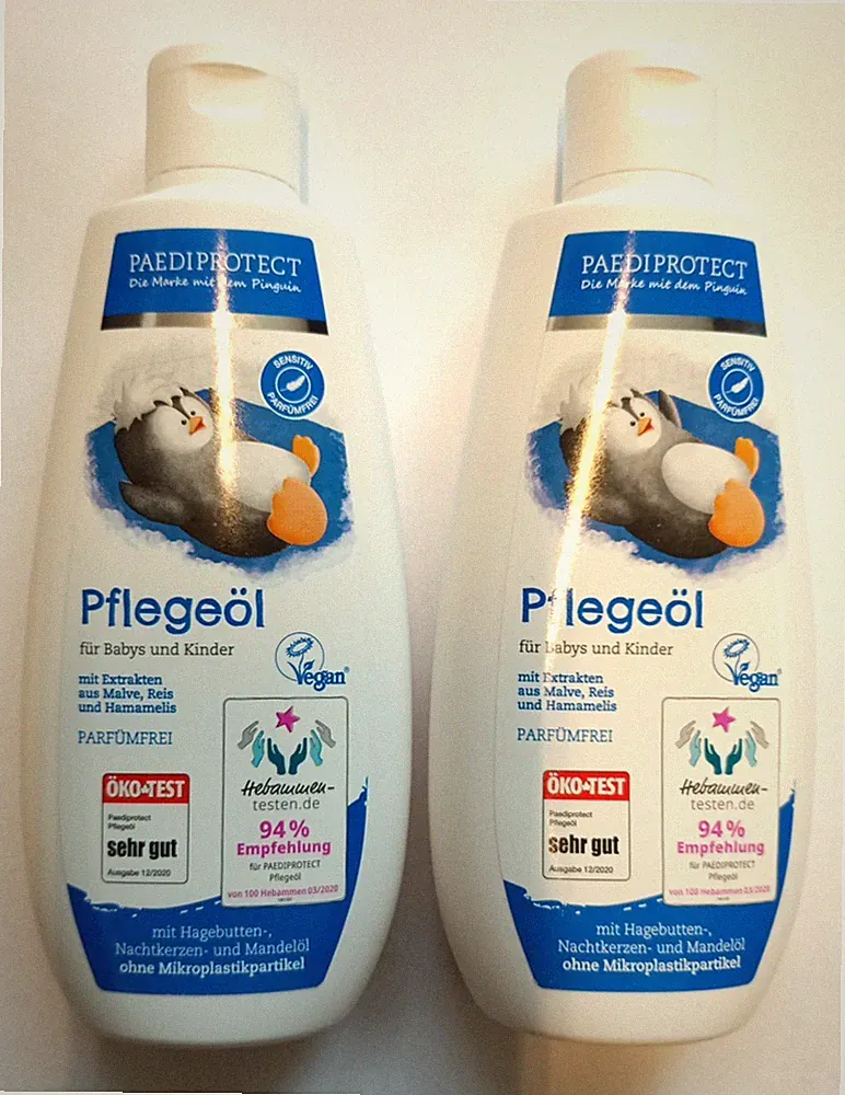Pflegeöl 2St Babys Kinder 200g Paediprotect Vegan Parfümfrei Pflanzlich ÖKO TEST