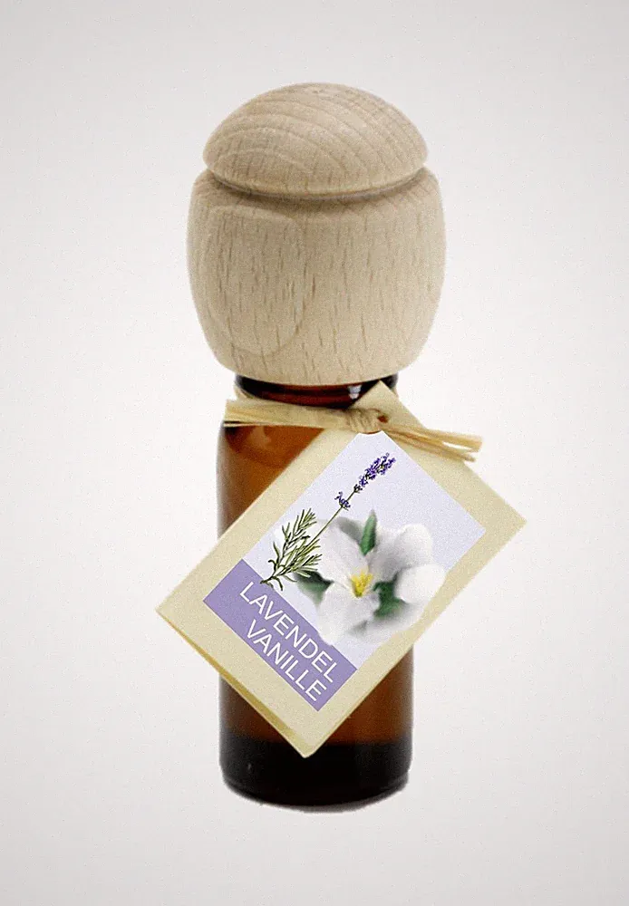 Piccolino Raumduft Duftöl Lavendel Vanille mit Buchenholzkopf Parfümöl 10 ml