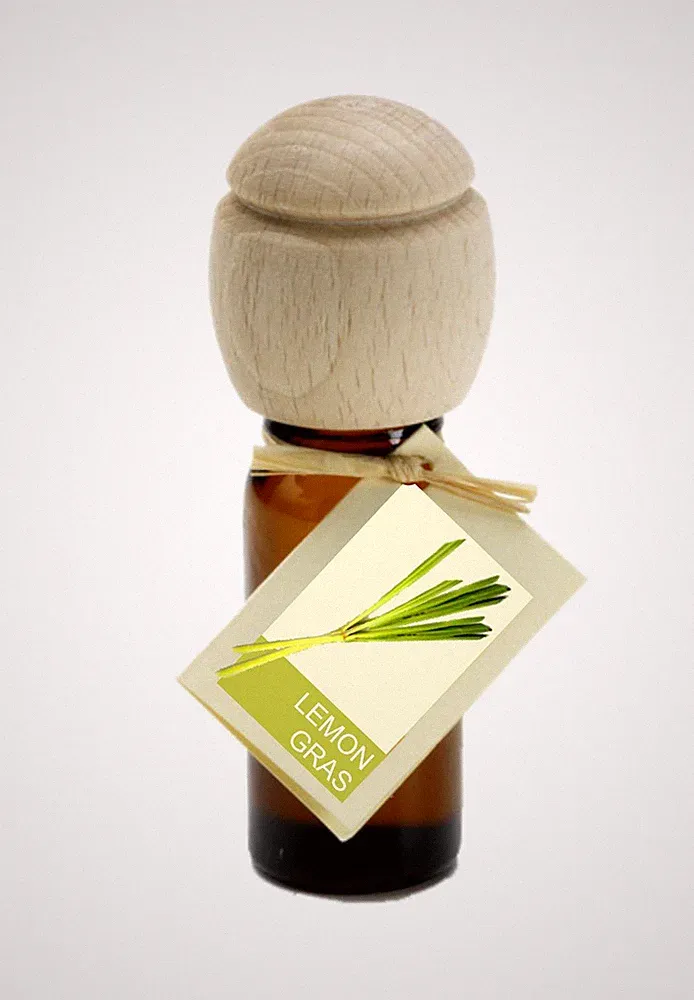 Piccolino Raumduft Duftöl Lemongras mit Buchenholzkopf Parfümöl 10 ml