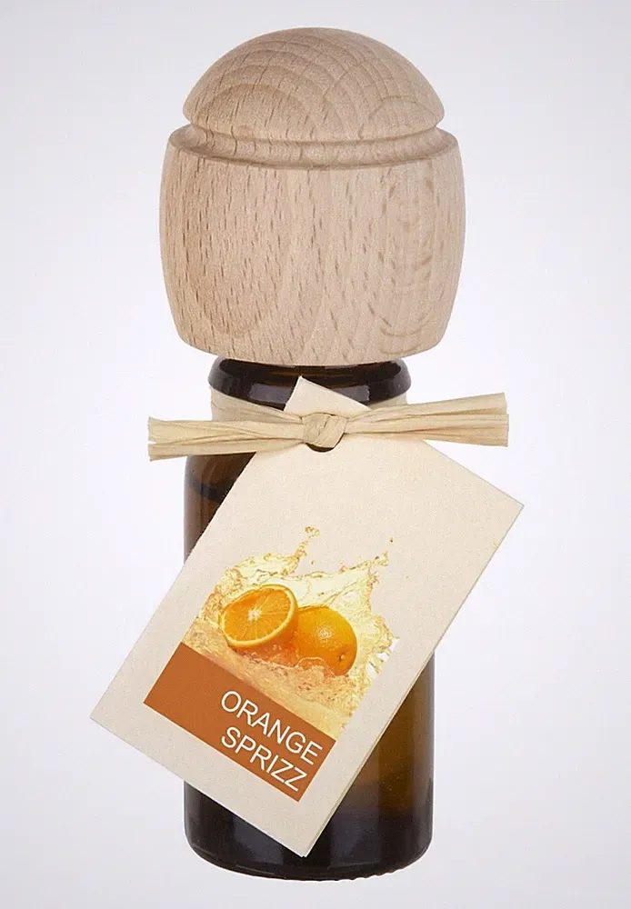 Piccolino Raumduft Duftöl Orange Sprizz mit Buchenholzkopf Diffuser Parfümöl 10