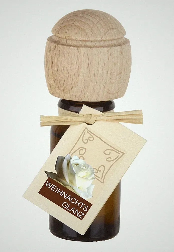 Piccolino Raumduft Duftöl Weihnachtsglanz mit Buchenholzkopf Diffuser Parfümöl 1